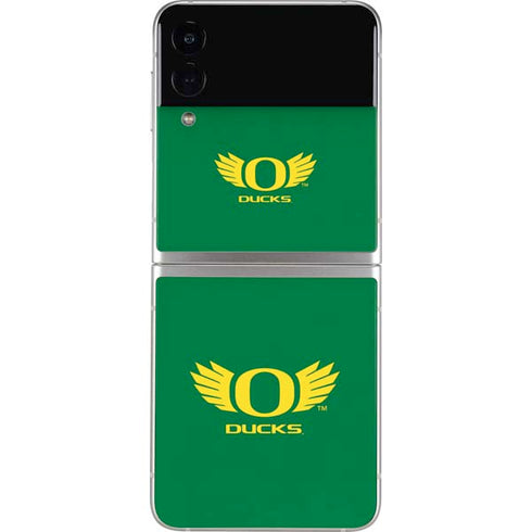 University of Oregon Ducks Green Galaxy Z Flip3 5G Skin